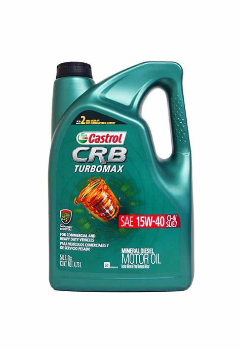 CASTROL 15W-40 (GARRAFA) CRB TURBOMAX (DIESEL) ACEITE DE MOTOR CON PROTECCION DURASHIELD - 5 QT
