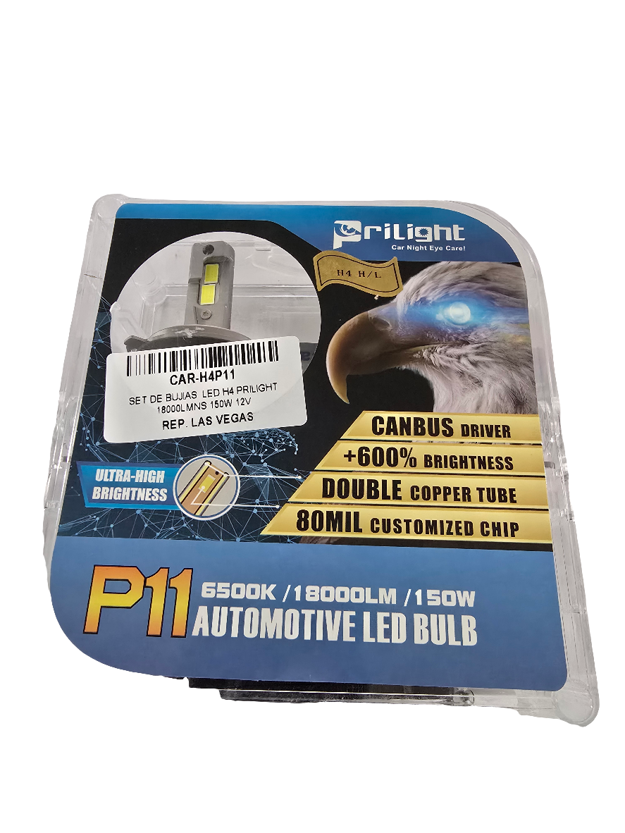 *N6* H4 LED BUJIAS PRILIGHT 18000LMNS 150W 12V CAR-H4P11