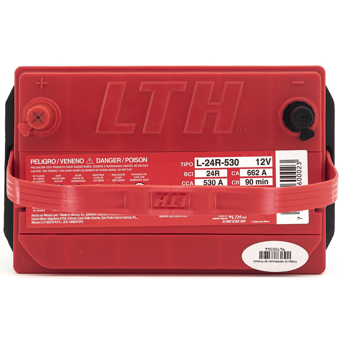 BATERIA LTH L-24R-530 12V ACUMULADOR PARA VEHICULO LIVIANO (90A)