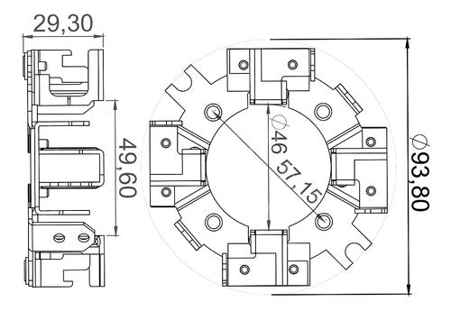 *E3-08* PORTACARBON MERCEDES BENZ SBH-0719-1-BR (SCHUNK)