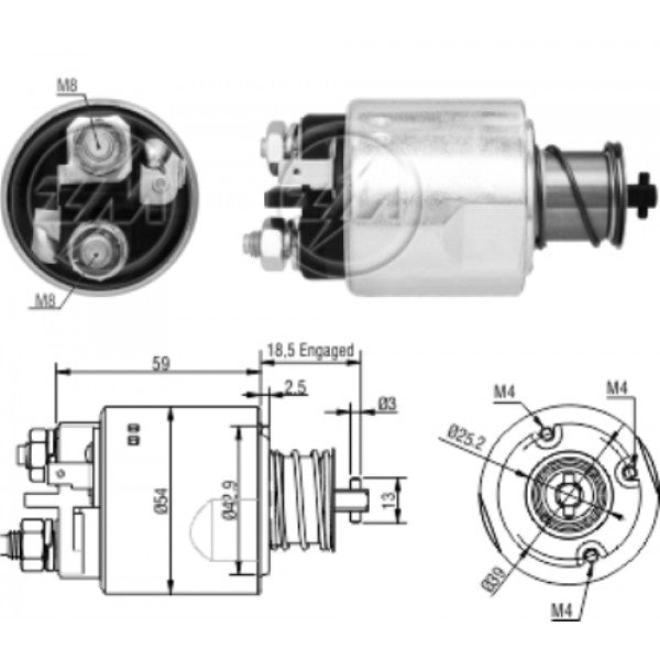 *P4-06* SELENOIDE H100 12V 66-9417 WAI