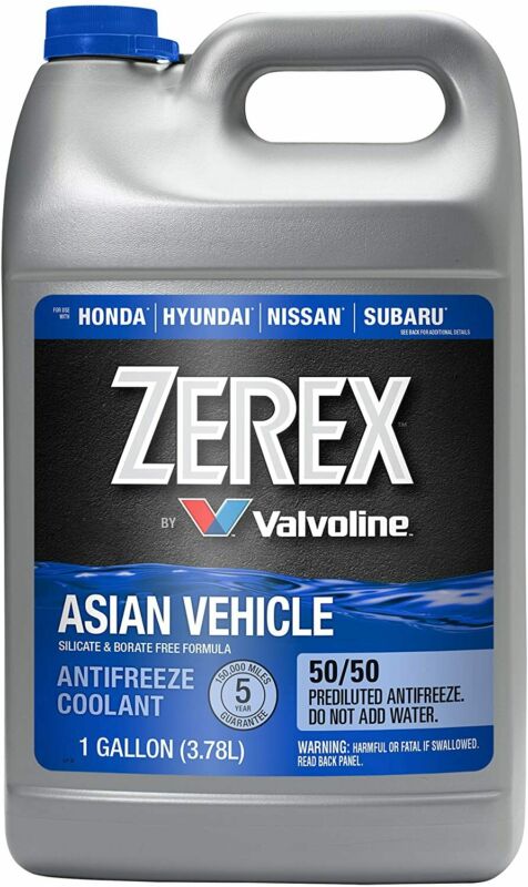 VALVOLINE™ ZEREX™ 50/50 - ANTICONGELANTE / REFRIGERANTE PARA VEHÍCULOS ASIÁTICOS VERDE ROJO AZUL