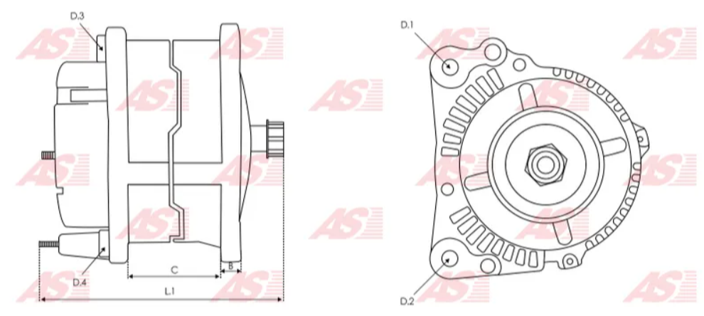 *F7* ALTERNADOR (WAI 8078N (1989-1998) KENWORTH (1988-1996) MACK (1986-1994) PETERBILT (1991-1997) VOLVO (1989-1996) WESTERN STAR HD (1989-1997)- 12V
