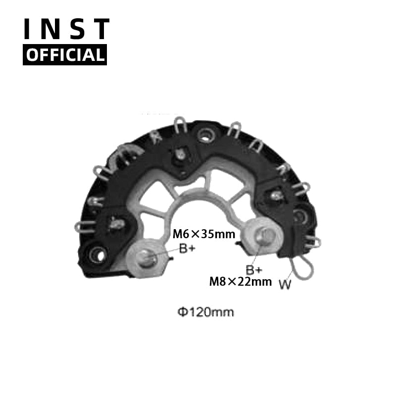 PUENTE RECTIFICADOR DE ALTERNADOR BR233 0124315019 0124315027 0124325100 F00M123233 F00M123254