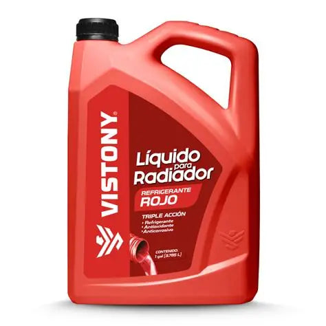 COOLAN VISTONY  LIQUIDO PARA RADIADOR ECONOMICO COLOR ROJO