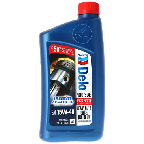 ACEITE DE MOTOR 15W-40 (DELO) CUARTO 400 SDE CK-4/SN (DIESEL) 946ml