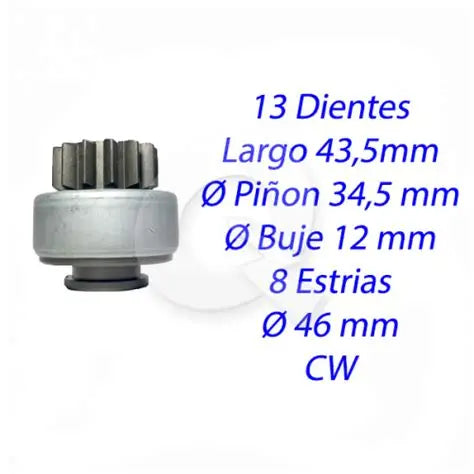 * B4-22* Bendix SD-2089-BR 13D M8-SPL ARRQ C/BOTON START HYU ELANTRA 2.OL 21. ZEN