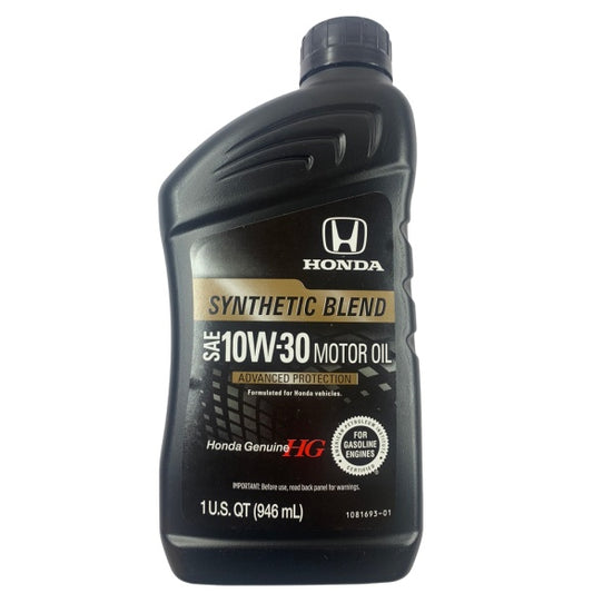 HONDA 10W-30 SYNTHETIC BLEND - 1 QT