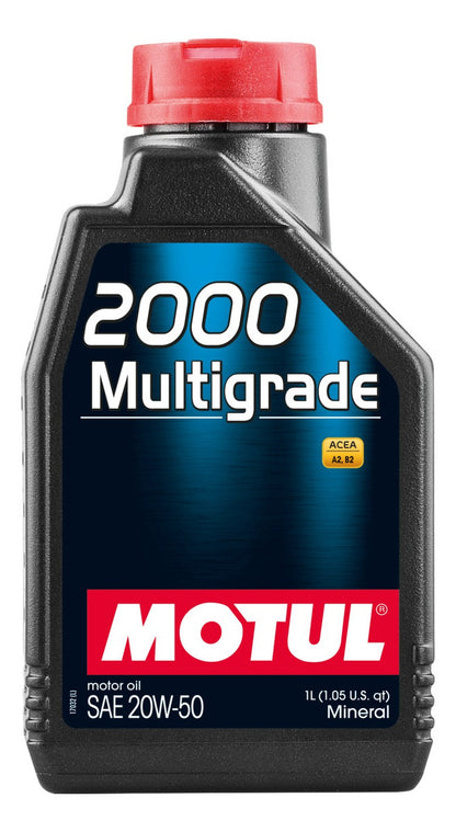 MOTUL 2000 MGR 20W50 4T 1LT MULTIGRADE GASOLINA Y DIESEL