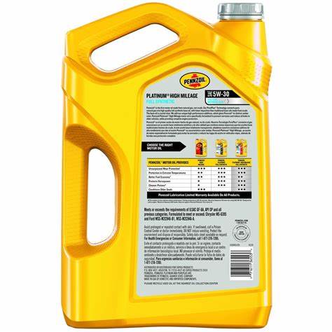 GARRAFA PENNZOIL PLATINUM FULL SYNTHETIC SAE 5W-30 - 5 QT