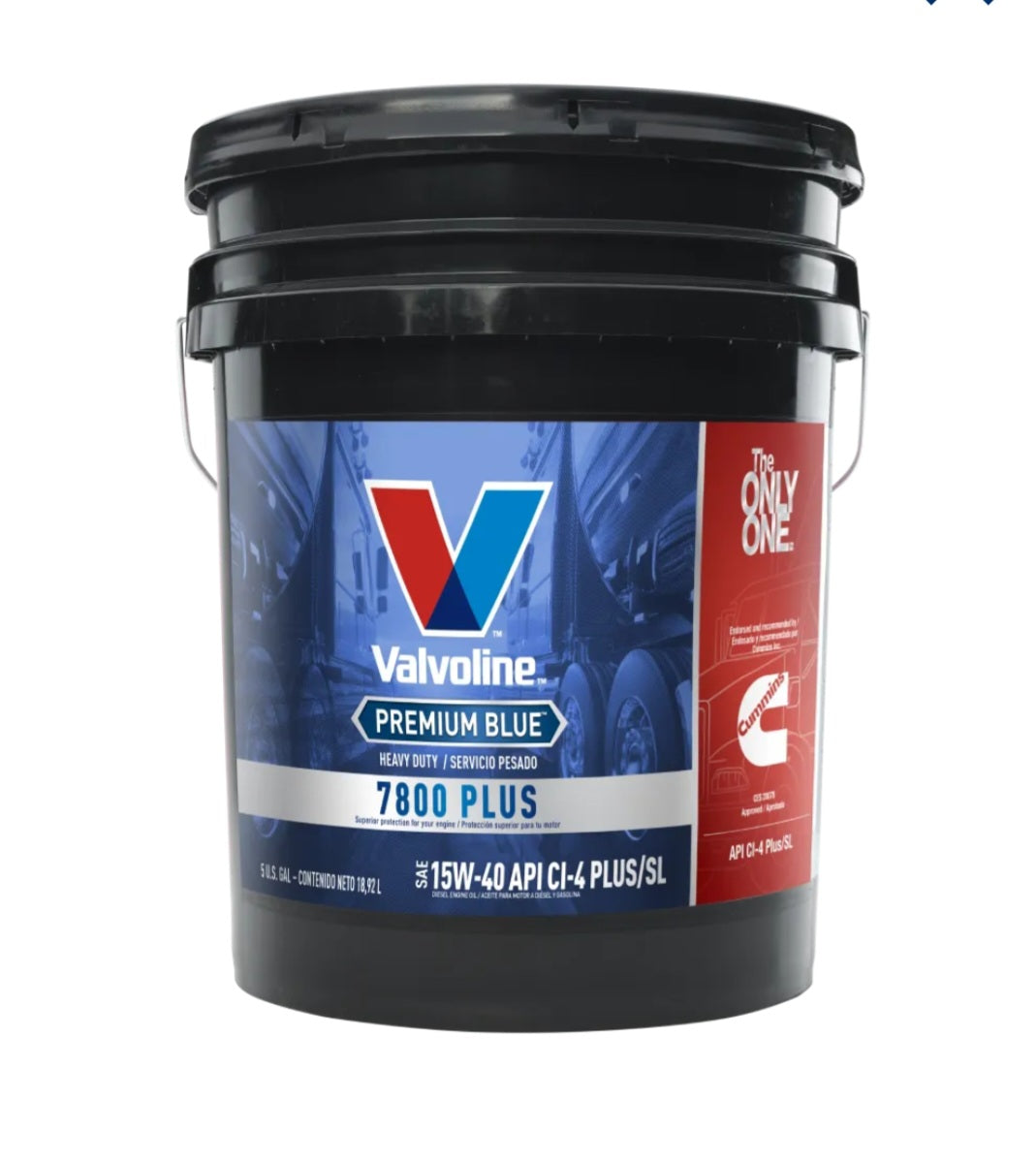 CUBETA VALVOLINE 15W-40 PREMIUN BLUE (7800 PLUS ) ACEITE PARA MOTORES DIESEL DE SERVICIO PESADO
