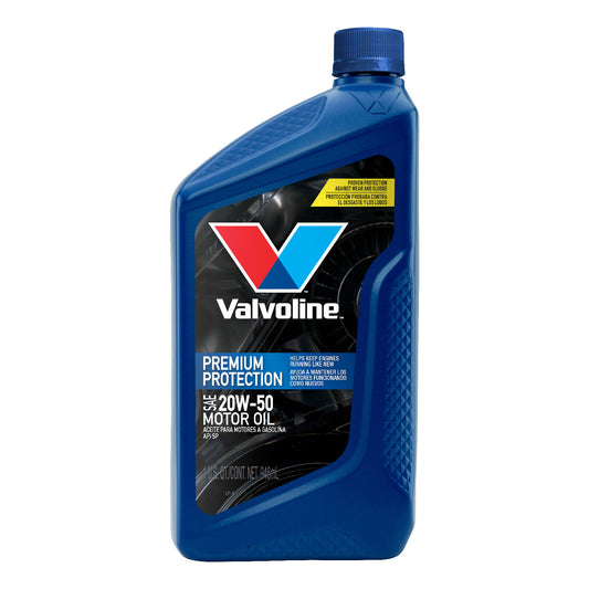 VALVOLINE 20W-50 ACEITE DE MOTOR MINERAL EN CUARTO DE 1 QTO