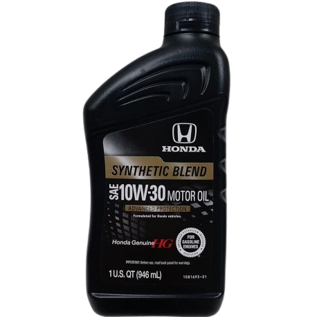 HONDA 10W-30 SYNTHETIC BLEND - 1 QT