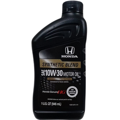 HONDA 10W-30 SYNTHETIC BLEND - 1 QT