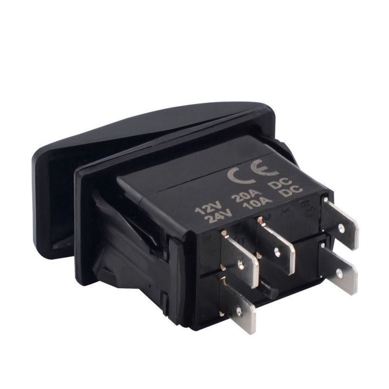 *L5* SWITCH INTERRUPTOR 12-24V 5 PINES ON/ OFF LUZ LASER AZUL PILOT