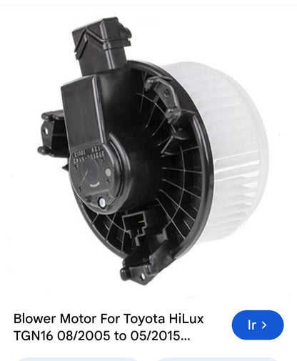 Blower Motor Para Toyota HiLux TGN16 08/2005 a 05/2015 11-CAR-MT-0133