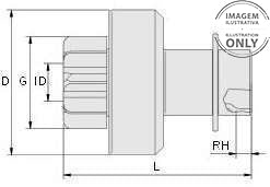 *E4* BENDIX ZNP 18223 (BN049Z) UNIDAD DE ARRANQUE/BENDIX; № DIENTES: T 9, D.E PIÑÓN: G 25.8, LONG. 45; OEM № LUCAS TDB974; PARA: MOTOR DE ARRANQUE DELCO PG150S, PG260F1 SERIES PMGR; UTILIZADO EN: GM/CHEVROLET, DAEWOO, ISUZU...