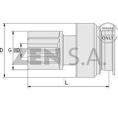 *D3* BENDIX SD-0916-BR ZEN  PARA NISSAN ALTIMA 2.5L (2004-07), SENTRA 2.5L (2002-06), MAXIMA V6 3.0L (1992-94), 3.5L V6 (2007-08), MURAND V6 3.5L (2003-07), QUEST V6 3.0L (1993-02) / 8-SPL GIRO IZQUIERDO