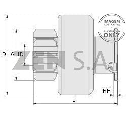 *E3* BÉNDIX BN179Z № DIENTES: T 8, D.E PIÑÓN: G 28.2, LONG. 40; OEM № VALEO 3610026710;  ; UTILIZADO EN: HYUNDAI, KIA