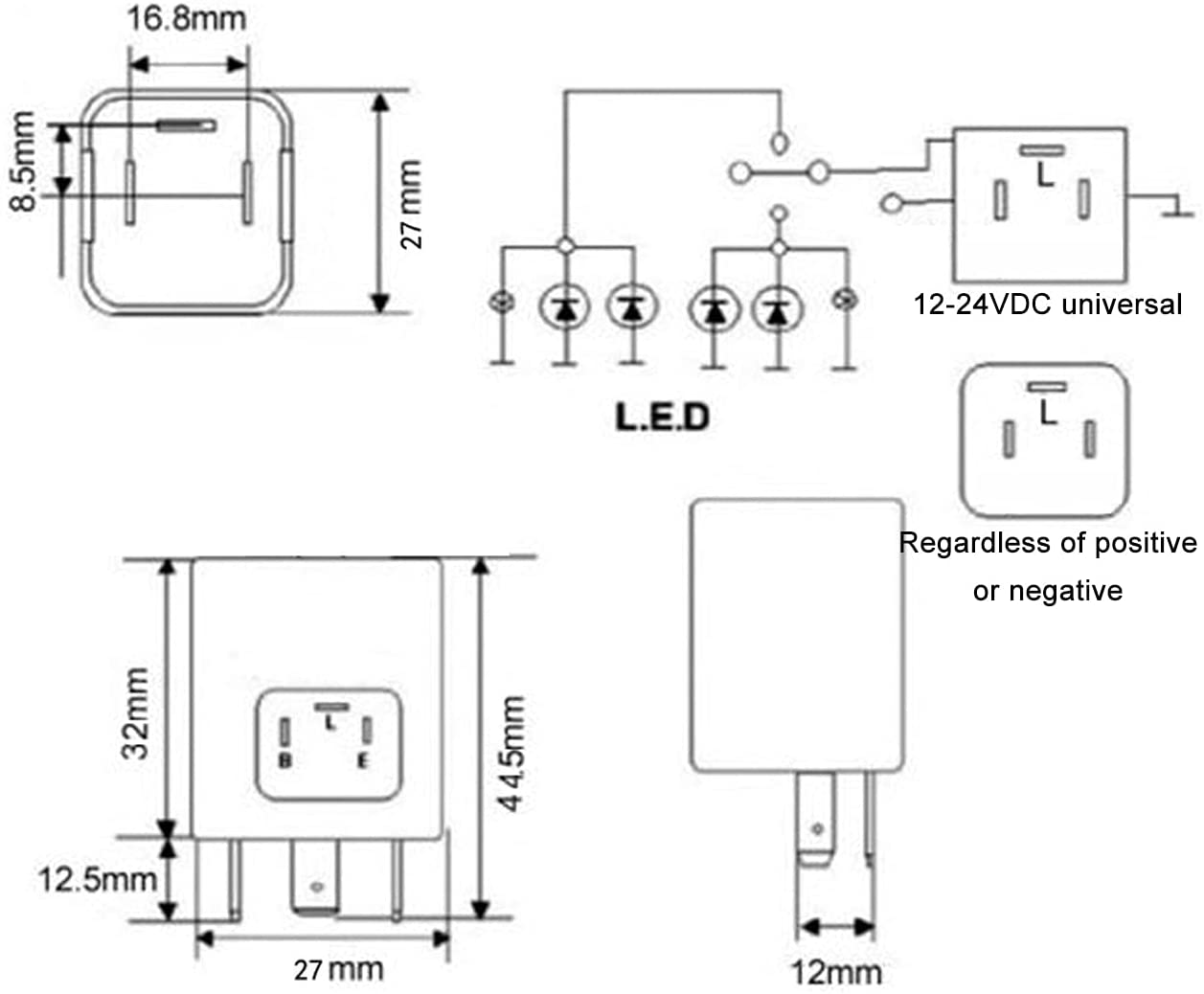 HD12 3601 FLASH INTERMITENTE ELECTROMECÁNICO 12V