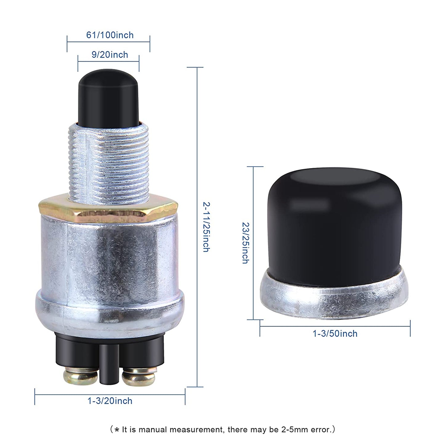 SW-0522 BOTÓN DE ENCENDIDO DEL MOMENTÁNEO 20 AMP 12V / 24V