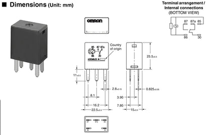 *S10* RELAY 5P 12V 10A (21911C) DE ALIMENTACION GM CHEVROLET BLAZER S10 PONTIAC