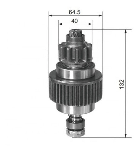 *F4-04* BENDIX ISUZU NPR, NQR, MOTOR 4HG1 TAMAÑO 132MM 11D ZNP-0959