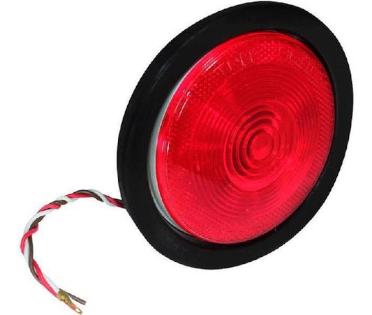 ** STOP REDONDO SELLADO 4" BASE DE HULE ROJO COMPLETO