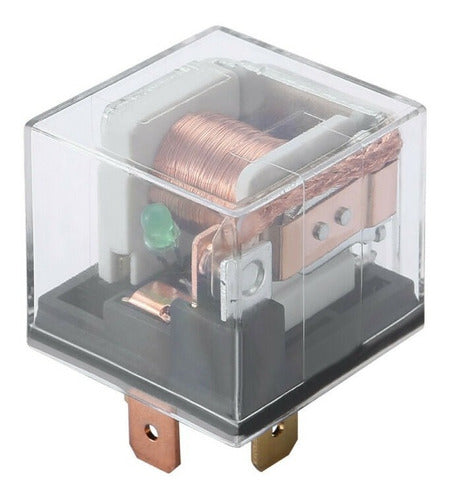 *S8* RELAY TRANSPARENTE 5 PINES 12V 80/100AMP KONIGMANN REL-2802