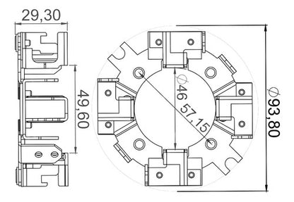 *E3-08* PORTACARBON MERCEDES BENZ SBH-0719-1-BR (SCHUNK)