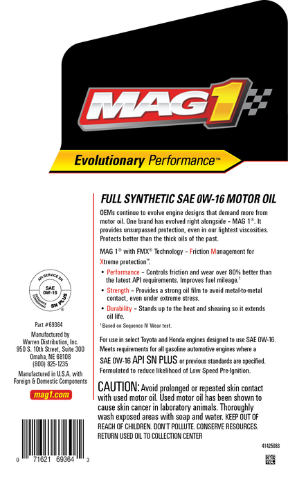 MAG1 ACEITE DE MOTOR COMPLETAMENTE SINTÉTICO