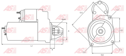 KONIGMANN STR-0367 OEM: F000AL0111 (WAI 19662N); MOTOR DE ARRANQUE REEMPLAZO PARA: BOSCH PMGR 2.0KW, 12.0 VOLTAGE, 9T, CW; COMPATIBLE CON: TOYOTA HILUX (VIGO)