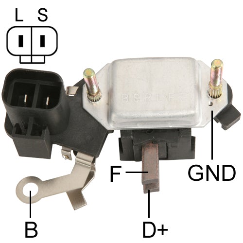 *S6-08* IH205 12V NISSAN LCV (TRANSPO) REGULADOR DE VOLTAJE PARA MOTOR-ALTERNADOR: HITACHI IR / IF