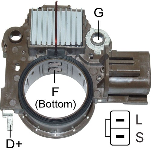 IY727-09220 / R105 / IY727 12V (TRANSPO) REGULADOR DE VOLTAJE PARA: HYUNDAI H100, KIA SORENTO DIESEL [ALT: MANDO IR / IF]