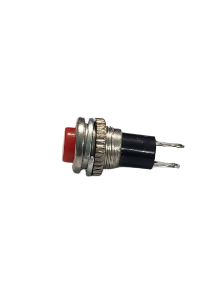 *S18* Fastronix - Interruptor de botón resistente para coche, color rojo, individual, Rojo
