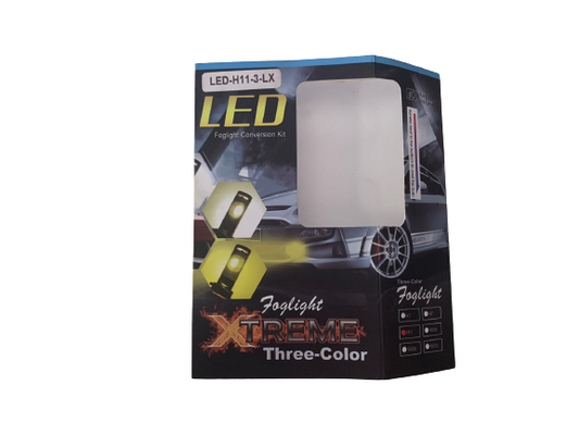 *P6* LED H11 TRIPLE-COLOR (LED-H11-3-LX) 3,200LM, BOMBILLA LED ANTINIEBLA DE ALTA POTENCIA PARA COCHE PASAJERO VEHICULO COMERCIAL Y FURGONETA