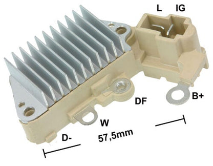 *B6* IN254 / GA870 / REG-1213 12V TOYOTA / LCV , JOHN DEERE TRACTOR (GAUSS) REGULADOR DE VOLTAJE PARA ALTERNADORES: DENSO IR / IF