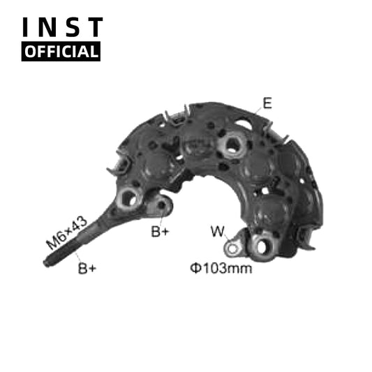 ‎PUENTE RECTIFICADOR DE ALTERNADOR NR731 0215803830 1002118050 1002118710 31-8212 11227 133672 31127PT0003‎