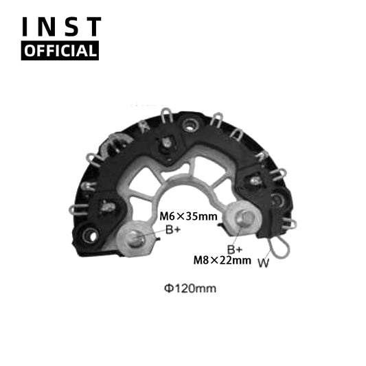 ‎PUENTE RECTIFICADOR DE ALTERNADOR BR233 0124315019 0124315027 0124325100 F00M123233 F00M123254‎