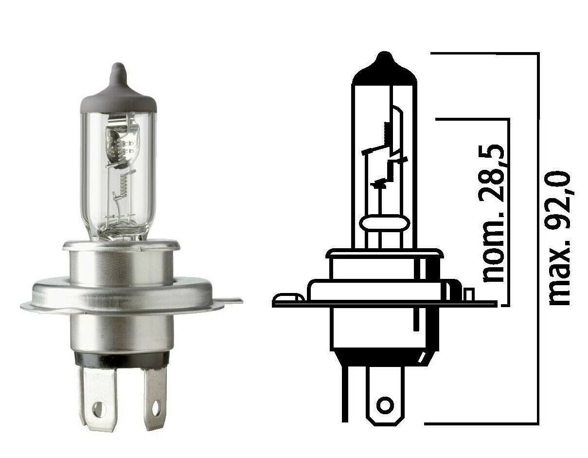 *J5* 825545 24V (BUJIA FLOSSER H4) HALÓGENA PARA FAROS - 75/70 WATTS