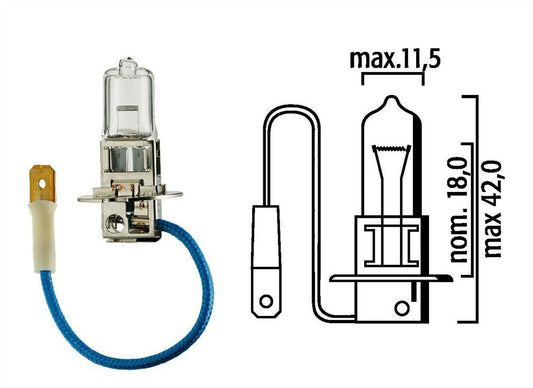 3324 24V (FLOSSER H3) BOMBILLA HALÓGENA PARA FAROS - 70 WATTS