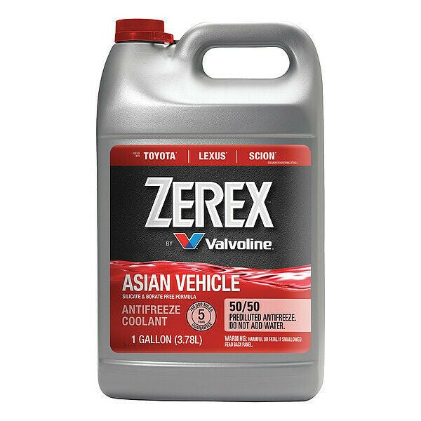 VALVOLINE™ ZEREX™ 50/50 - ANTICONGELANTE / REFRIGERANTE PARA VEHÍCULOS ASIÁTICOS VERDE ROJO AZUL