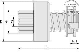 *D2* BÉNDIX ZNP-0850 PARA: BOSCH 359, DD SERIE 360; SPL-10, № DIENTES: T 9, DIÁ.E PIÑÓN: G 34.8, LONG. 91; UTILIZADO EN: HEAVY DUTY, CASE, CLARK, FIAT ALLIS, MASSEY FERGUSON...