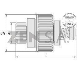 *E2* BÉNDIX ZNP-18127 (ZNP-0870) PARA ISUZU KB, HITACHI OSGR; № DIENTES: T 9, DIÁ.E PIÑÓN: G 36, LONG. 87; UTILIZADO EN: NISSAN PATROL 3.3D, SUNNY 1.7D