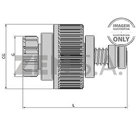 ZNP-18128 (ZNP-0874) BÉNDIX PARA NISSAN; № DIENTES: T 9, DIÁ.E PIÑÓN: G 36, LONG. 95.3; UTILIZADO EN: NISSAN NAVARA, PICK-UP, CARAVAN...